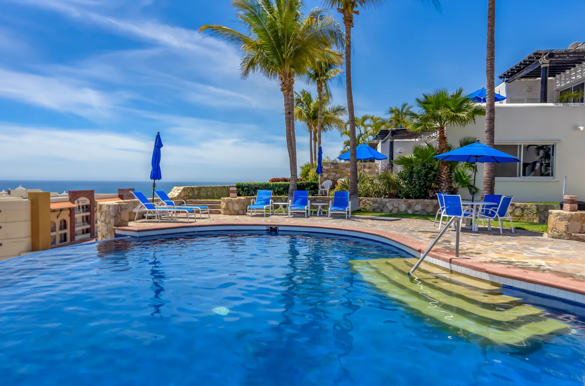 Lomas de La Jolla P202 is a fully renovated, one-bedroom ocean view condo walking distance from the Costa Azul beach in San Jose del Cabo